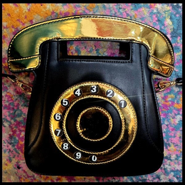 HB148 Black Rotary Telephone Bag Lost and Found
